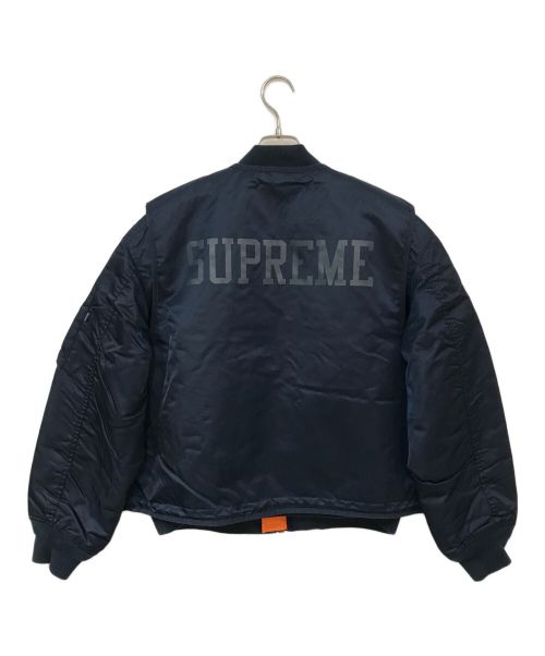 SUPREME（シュプリーム）Supreme (シュプリーム) 2-in-1 MA-1 + Vest ネイビー サイズ:Mの古着・服飾アイテム