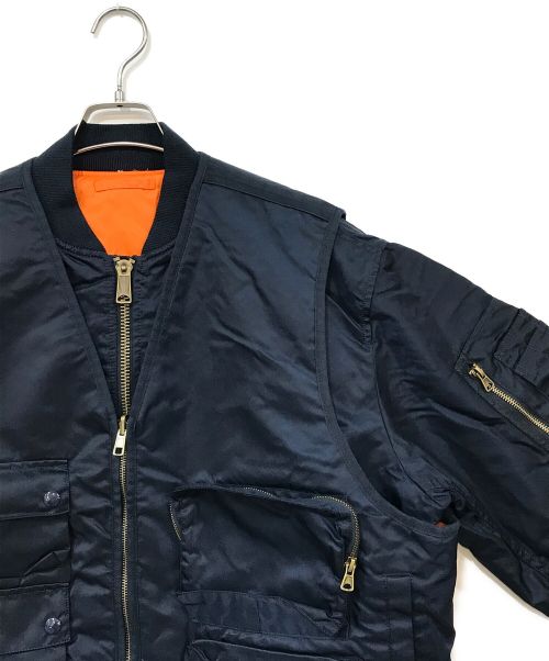SUPREME（シュプリーム）Supreme (シュプリーム) 2-in-1 MA-1 + Vest ネイビー サイズ:Mの古着・服飾アイテム