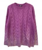 glambグラム）の古着「Platinum Cable Knit」｜パープル