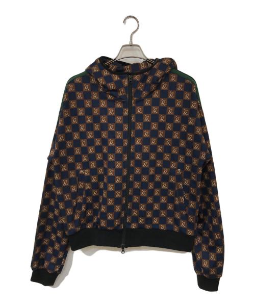 glamb（グラム）glamb (グラム) Monogram Hooded Jersey/モノグラムフーデッドジャージ ブラウン サイズ:SIZE Sの古着・服飾アイテム
