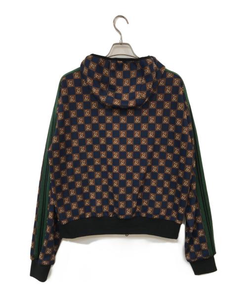 glamb（グラム）glamb (グラム) Monogram Hooded Jersey/モノグラムフーデッドジャージ ブラウン サイズ:SIZE Sの古着・服飾アイテム