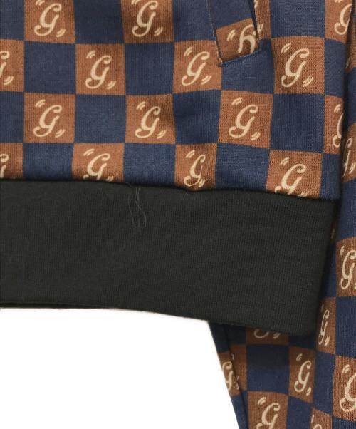 glamb（グラム）glamb (グラム) Monogram Hooded Jersey/モノグラムフーデッドジャージ ブラウン サイズ:SIZE Sの古着・服飾アイテム