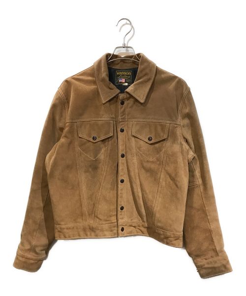 VANSON（バンソン）VANSON (バンソン) オールスエード3rd Type ジャケット ブラウン サイズ:42の古着・服飾アイテム