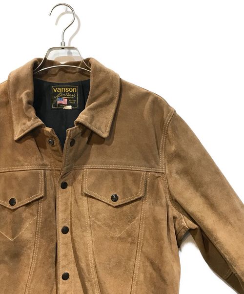 VANSON（バンソン）VANSON (バンソン) オールスエード3rd Type ジャケット ブラウン サイズ:42の古着・服飾アイテム