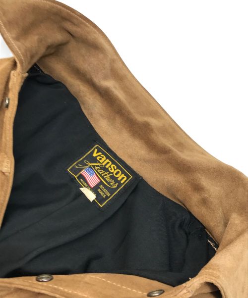 VANSON（バンソン）VANSON (バンソン) オールスエード3rd Type ジャケット ブラウン サイズ:42の古着・服飾アイテム