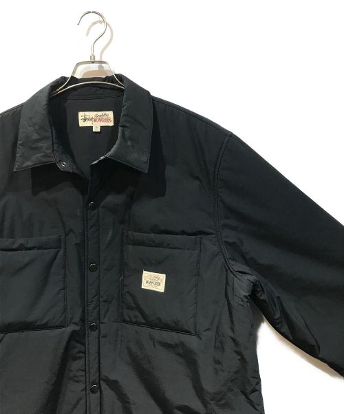 stussy（ステューシー）stussy (ステューシー) Padded Tech Over Shirt ブラック サイズ:XLの古着・服飾アイテム