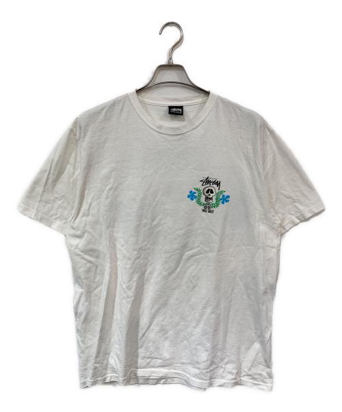stussy（ステューシー）stussy (ステューシー) プリントTシャツ ホワイト サイズ:Lの古着・服飾アイテム
