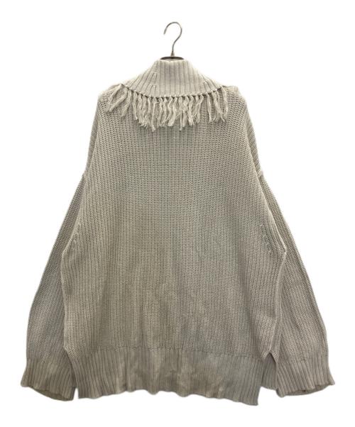 MAISON SPECIAL（メゾンスペシャル）MAISON SPECIAL (メゾンスペシャル) プライムオーバーフリンジタートルネックニットプルオーバー ベージュ サイズ:01の古着・服飾アイテム