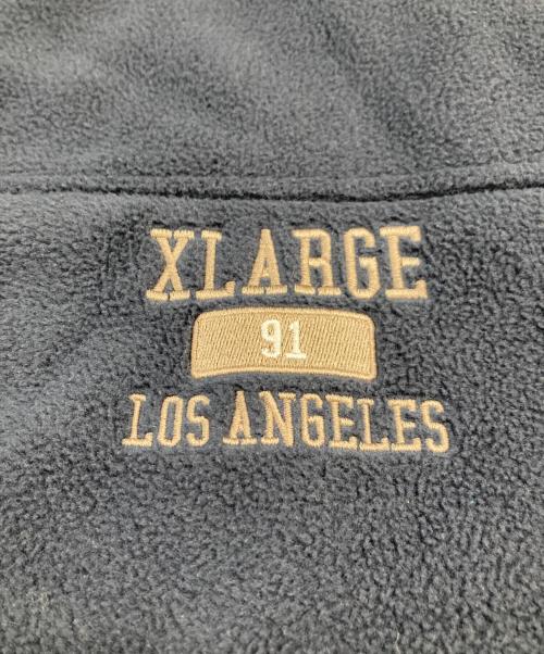 X-LARGE（エクストララージ）X-LARGE (エクストララージ) EMBROIDERED RIB LINE FLEECE ネイビー サイズ:SIZE Lの古着・服飾アイテム