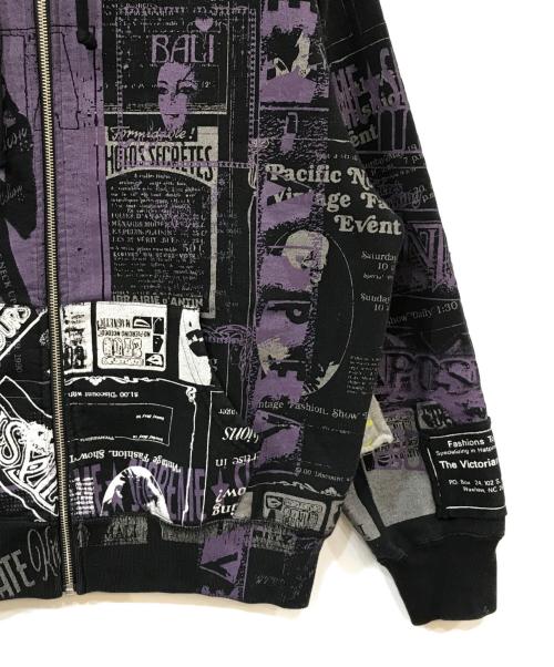 SUPREME（シュプリーム）Supreme (シュプリーム) Collage Zip Up Hooded Sweatshirt パープル サイズ:Sの古着・服飾アイテム