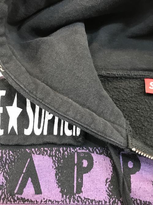 SUPREME（シュプリーム）Supreme (シュプリーム) Collage Zip Up Hooded Sweatshirt パープル サイズ:Sの古着・服飾アイテム