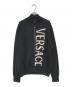 VERSACE（ヴェルサーチ）の古着「ウール バックメデューサ ロゴ ジップアップ ニット ジャケット」｜ブラック