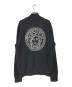 VERSACE (ヴェルサーチ) ウール バックメデューサ ロゴ ジップアップ ニット ジャケット ブラック サイズ:50：24000円