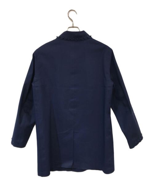 MACKINTOSH（マッキントッシュ）MACKINTOSH (マッキントッシュ) 99%is (ナインティナインパーセントイズ) スタッズステンカラーコート ネイビー サイズ:38の古着・服飾アイテム