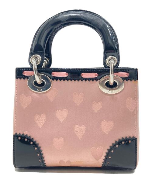 Christian Dior（クリスチャン ディオール）Christian Dior (クリスチャン ディオール) ハート柄2WAYバッグ ピンクの古着・服飾アイテム