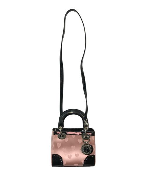 Christian Dior（クリスチャン ディオール）Christian Dior (クリスチャン ディオール) ハート柄2WAYバッグ ピンクの古着・服飾アイテム