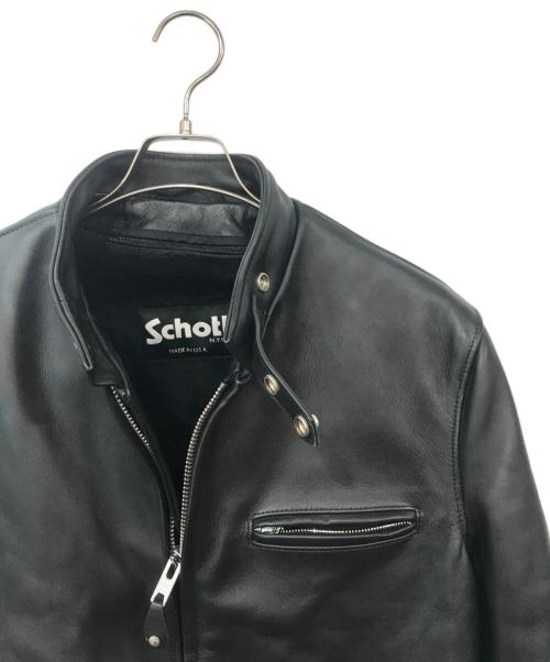 Schott（ショット）Schott (ショット) ライナー付きレザージャケット ブラック サイズ:42の古着・服飾アイテム
