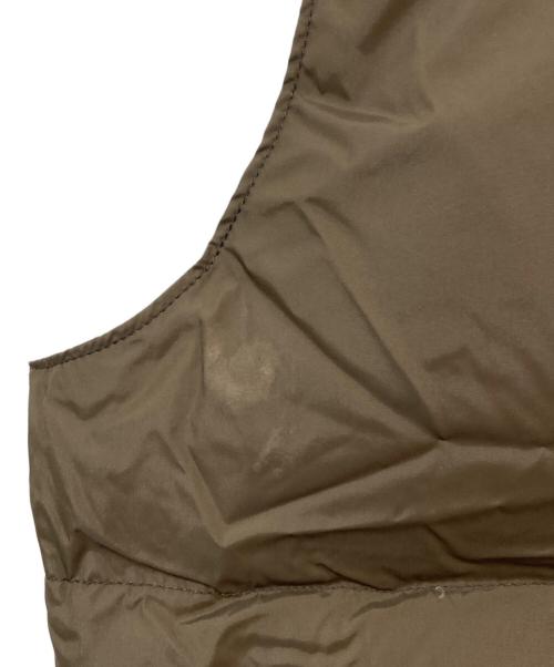 Rocky Mountain FeatherBed（ロッキーマウンテンフェザーベッド）Rocky Mountain FeatherBed (ロッキーマウンテンフェザーベッド) レザー切替ダウンベスト ブラウン×スカイブルー サイズ:不明の古着・服飾アイテム