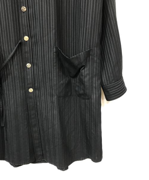 SOSHIOTSUKI（ソウシ オオツキ）SOSHIOTSUKI (ソウシ オオツキ) The Kimono Breasted Longshirt ブラック サイズ:46の古着・服飾アイテム