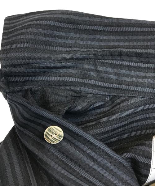 SOSHIOTSUKI（ソウシ オオツキ）SOSHIOTSUKI (ソウシ オオツキ) The Kimono Breasted Longshirt ブラック サイズ:46の古着・服飾アイテム