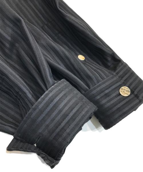 SOSHIOTSUKI（ソウシ オオツキ）SOSHIOTSUKI (ソウシ オオツキ) The Kimono Breasted Longshirt ブラック サイズ:46の古着・服飾アイテム