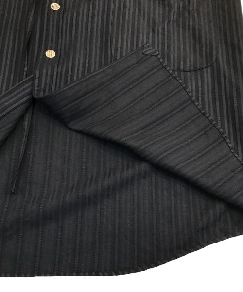 SOSHIOTSUKI（ソウシ オオツキ）SOSHIOTSUKI (ソウシ オオツキ) The Kimono Breasted Longshirt ブラック サイズ:46の古着・服飾アイテム