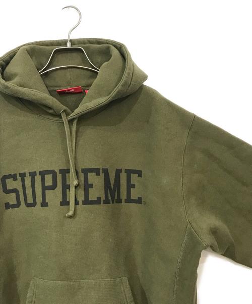 SUPREME（シュプリーム）Supreme (シュプリーム) Varsity hooded Sweatshirt オリーブ サイズ:Sの古着・服飾アイテム
