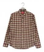 SUPREMEシュプリーム）の古着「Mini Shadow Plaid Shirt」｜ボルドー
