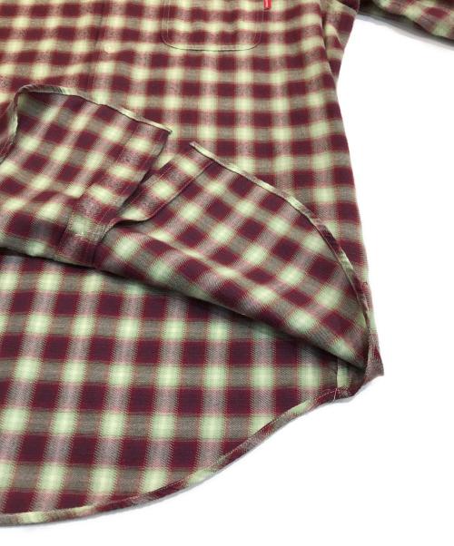 SUPREME（シュプリーム）Supreme (シュプリーム) Mini Shadow Plaid Shirt ボルドー サイズ:Mの古着・服飾アイテム