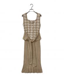 HER LIP TO（ハーリップトゥ）の古着「ニットワンピース」｜ベージュ