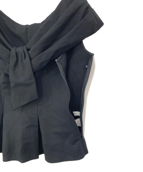 HER LIP TO（ハーリップトゥ）Her lip to (ハーリップトゥ) Shawl Peplum Top ブラック サイズ:Mの古着・服飾アイテム