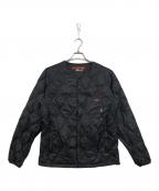 NANGAナンガ）の古着「焚火キルトダウンカーディガン」｜ブラック