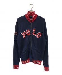 POLO RALPH LAUREN（ポロ・ラルフローレン）の古着「スウェット地ジャケット」｜ネイビー