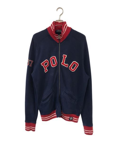 POLO RALPH LAUREN（ポロ・ラルフローレン）POLO RALPH LAUREN (ポロ・ラルフローレン) スウェット地ジャケット ネイビー サイズ:Lの古着・服飾アイテム