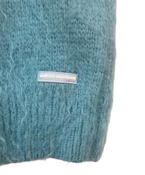 uniform experiment（ユニフォームエクスペリメント）uniform experiment (ユニフォームエクスペリメント) シャギーカーディガン スカイブルー サイズ:不明の古着・服飾アイテム