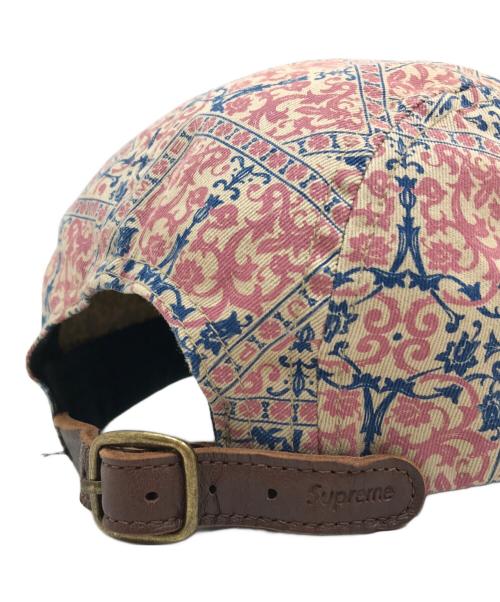 SUPREME（シュプリーム）Supreme (シュプリーム) washed chino twill camp cap floral cards ピンクの古着・服飾アイテム