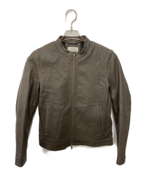 JOURNAL STANDARD relume（ジャーナルスタンダード レリューム）JOURNAL STANDARD relume (ジャーナルスタンダード レリューム) ゴートレザーシングルライダースジャケット ブラウン サイズ:Sの古着・服飾アイテム