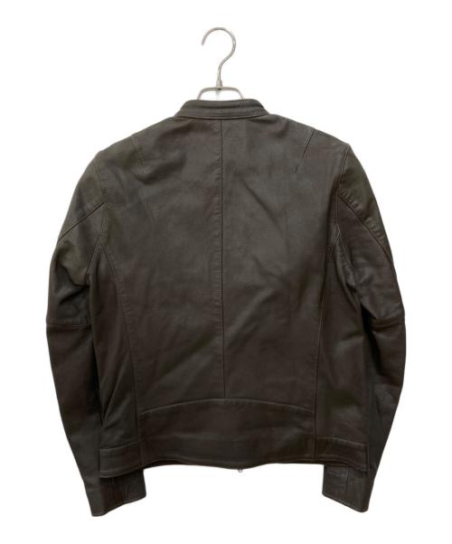 JOURNAL STANDARD relume（ジャーナルスタンダード レリューム）JOURNAL STANDARD relume (ジャーナルスタンダード レリューム) ゴートレザーシングルライダースジャケット ブラウン サイズ:Sの古着・服飾アイテム