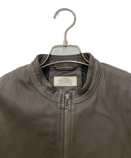 JOURNAL STANDARD relume（ジャーナルスタンダード レリューム）JOURNAL STANDARD relume (ジャーナルスタンダード レリューム) ゴートレザーシングルライダースジャケット ブラウン サイズ:Sの古着・服飾アイテム