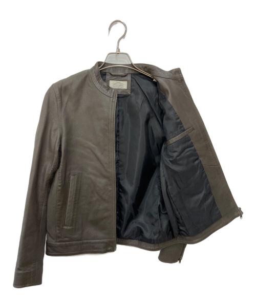 JOURNAL STANDARD relume（ジャーナルスタンダード レリューム）JOURNAL STANDARD relume (ジャーナルスタンダード レリューム) ゴートレザーシングルライダースジャケット ブラウン サイズ:Sの古着・服飾アイテム