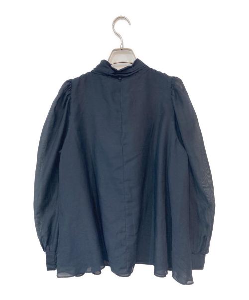 CELFORD（セルフォード）CELFORD (セルフォード) ボウタイ付きシア―ブラウス ネイビー サイズ:SIZE 36の古着・服飾アイテム