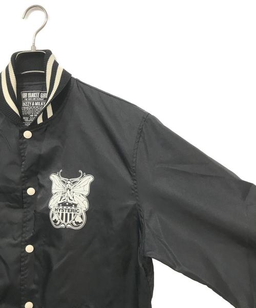 Hysteric Glamour（ヒステリックグラマー）Hysteric Glamour (ヒステリックグラマー) LEVITATED GIRL リブショールカラーコーチジャケット ブラック サイズ:Mの古着・服飾アイテム