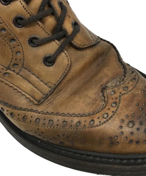 Tricker's（トリッカーズ）Tricker's (トリッカーズ) ウィングチップカントリーブーツ キャメル サイズ:5の古着・服飾アイテム