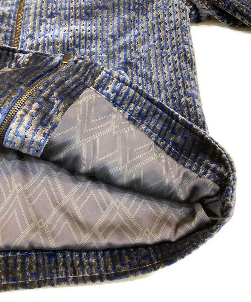 EMPORIO ARMANI（エンポリオアルマーニ）EMPORIO ARMANI (エンポリオアルマーニ) ベロアジップパーカー ブルー サイズ:46の古着・服飾アイテム