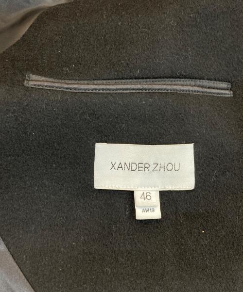XANDER ZHOU（ザンダーゾウ）XANDER ZHOU (ザンダーゾウ) カラーブロックPコート ブラック サイズ:SIZE 46の古着・服飾アイテム