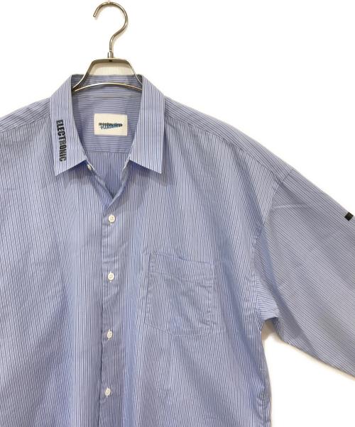 MONKEY TIME（モンキータイム）MONKEY TIME (モンキータイム) PLEASURES (プレジャーズ) ストライプシャツ インディゴ サイズ:Lの古着・服飾アイテム
