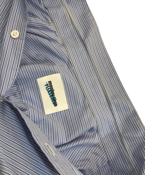 MONKEY TIME（モンキータイム）MONKEY TIME (モンキータイム) PLEASURES (プレジャーズ) ストライプシャツ インディゴ サイズ:Lの古着・服飾アイテム