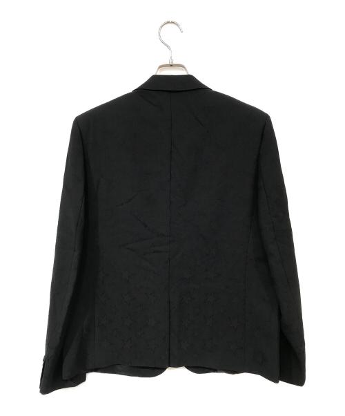 Saint Laurent Paris（サンローランパリ）Saint Laurent Paris (サンローランパリ) スター柄ウールシルクジャケット ブラック サイズ:52の古着・服飾アイテム