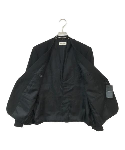 Saint Laurent Paris（サンローランパリ）Saint Laurent Paris (サンローランパリ) スター柄ウールシルクジャケット ブラック サイズ:52の古着・服飾アイテム