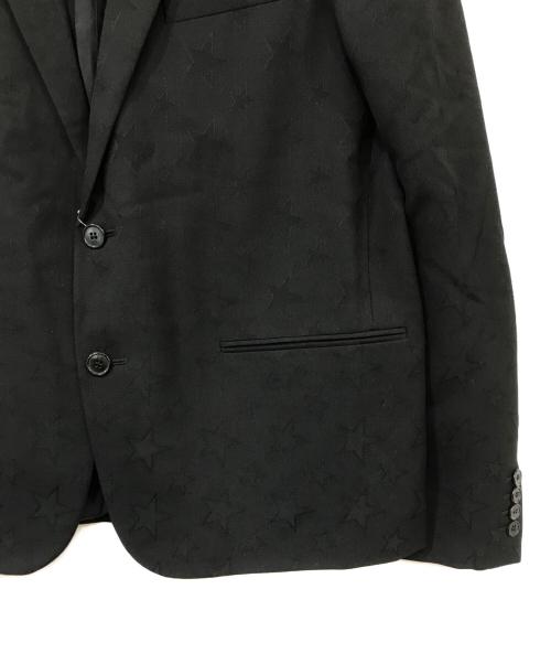 Saint Laurent Paris（サンローランパリ）Saint Laurent Paris (サンローランパリ) スター柄ウールシルクジャケット ブラック サイズ:52の古着・服飾アイテム